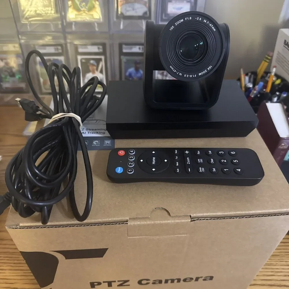 Workstream PTZ Camera, 1080P, 10x Zoom, Pan, Tilt, Extended USB cable & Remote